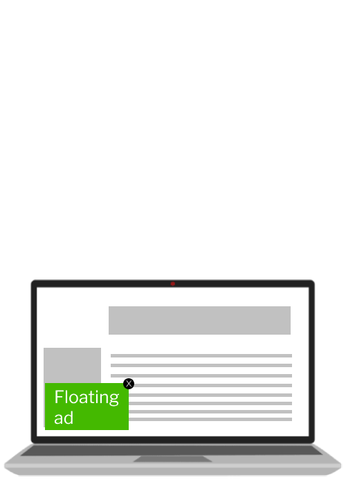 Floating ad